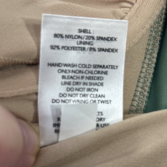 Shade And Shore Women's Size 34D Swim Top Bikini Criss Cross Straps Green New - Picture 7 of 13